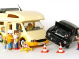 Car and motorhome collision