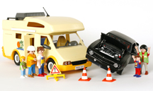 Car and motorhome collision