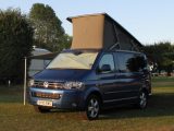 VW California on site with roof raised