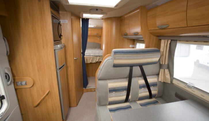 2008 Adria Coral S 690 SP - interior, looking aft from cab