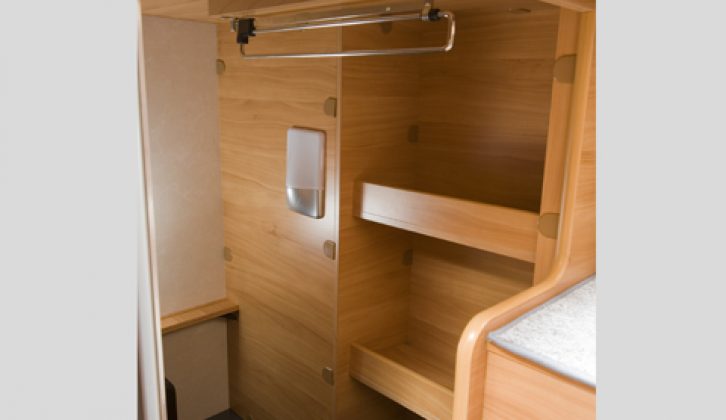 2007 Adria Coral 660SL - interior of garage with hanging rail