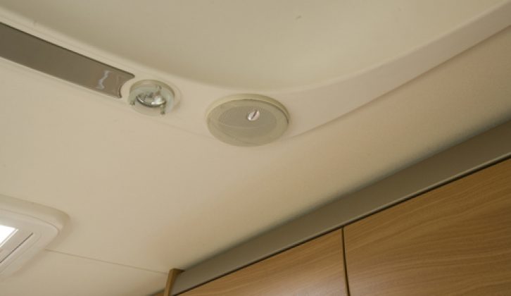2007 Swift Kon-Tiki 669 - speakers and spotlights in housing in roof