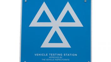 MoT testing station sign