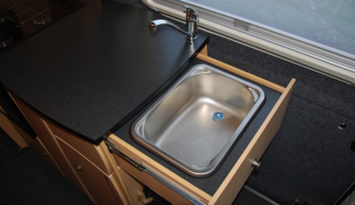 2011 WildAx Europa - slide-out kitchen sink