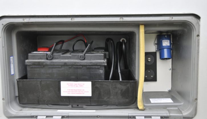 2011 Elddis Aspire 240 – battery locker