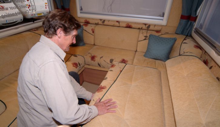 2007 Auto-Sleeper Wilton - making up lounge bed