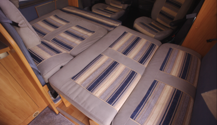 2007 Adria Coral S 690 SP - lounge bed made up