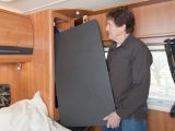 2011 Auto-Trail Frontier Comanche - table storage in wardrobe