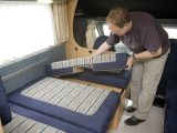 2006 Eura Mobil Profila Alcove 580LS - making up nearside lounge bed (3)