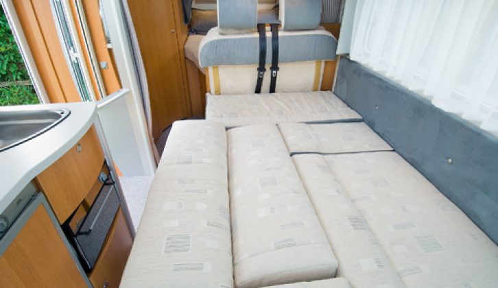 2006 Knaus Sun Ti 600LF - lounge bed made up