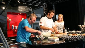 Gino d'campo cookery stage NEC Show