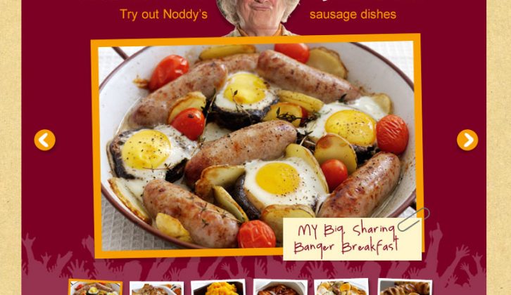 Noddy Holder + Slade + British Sausage Week 2011 + bangers & mash + motorhome
