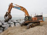 Final stone of breakwater laid at Selsey beach