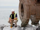 John Bunn at completion of Selsey Beach restoration