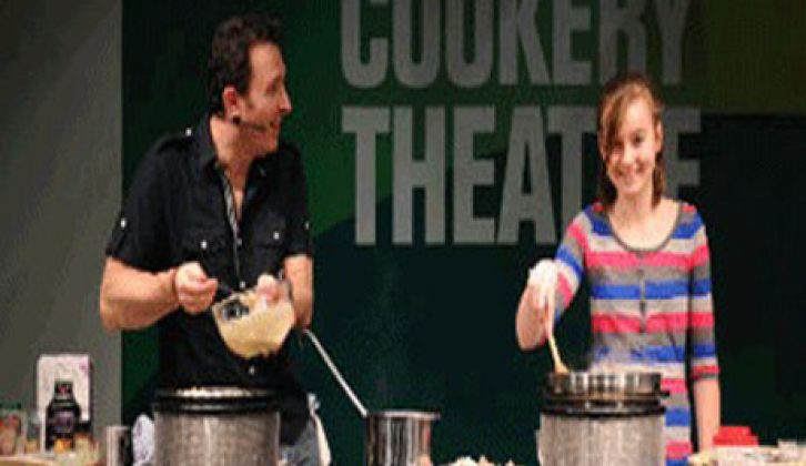 The Motorhome and Caravan Show Cookery Theatre with celebrity chefs