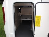 The Adria Matrix Axess has a large rear garage for storage.