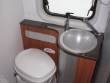 The 2014 Adria Twin 640SPX bathroom is compact.