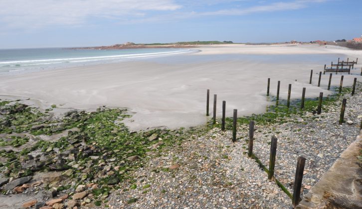 The Channel Islands boast miles of sandy Altantic shoreline, such as this stretch of north Jersey, but read our travel guide as there's a lot for motorcaravanners to know before travelling