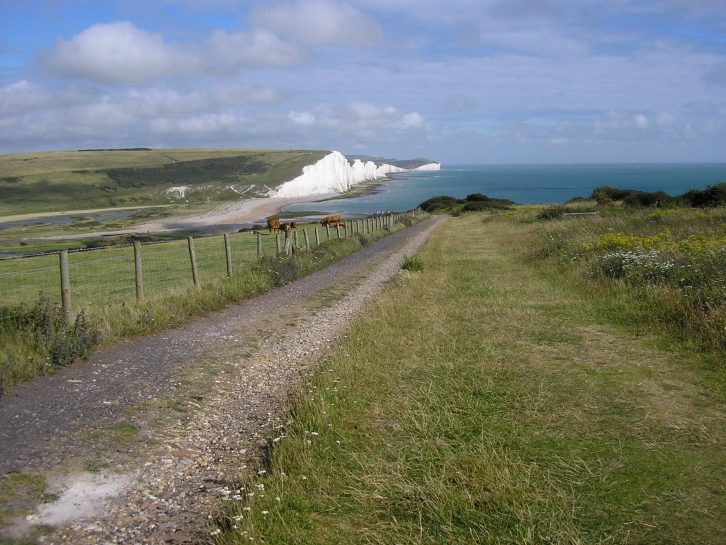 Visit Sussex to walk the spectacular South Downs Way including the iconic chalk cliffs - The Seven Sisters 
