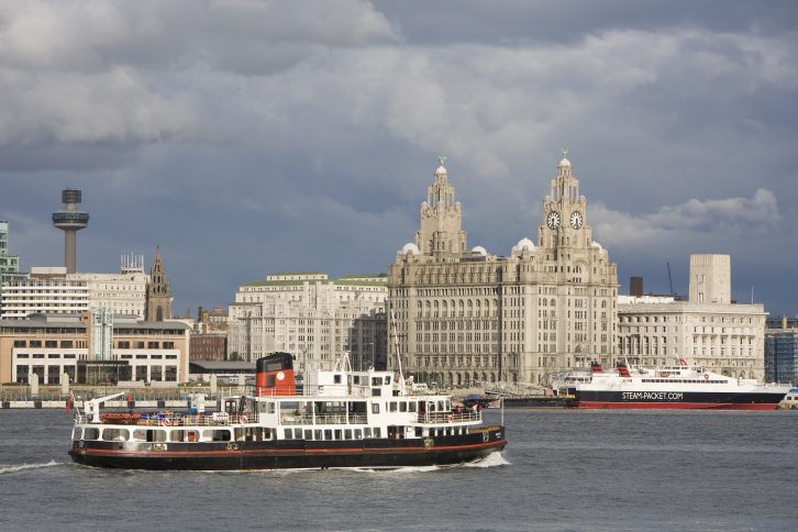 The Mersey ferry connects the Wirral and Liverpool – take a trip on your motorhome holidays in the north west of England