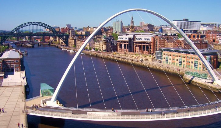 Visit the Tyne Bridges between Newcastle and Gateshead, for thrilling views on a fine day