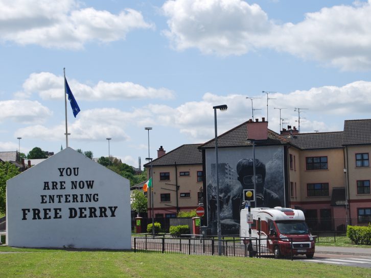 It's hard to escape the politics of the region's recent history on your motorhome holidays in Northern Ireland