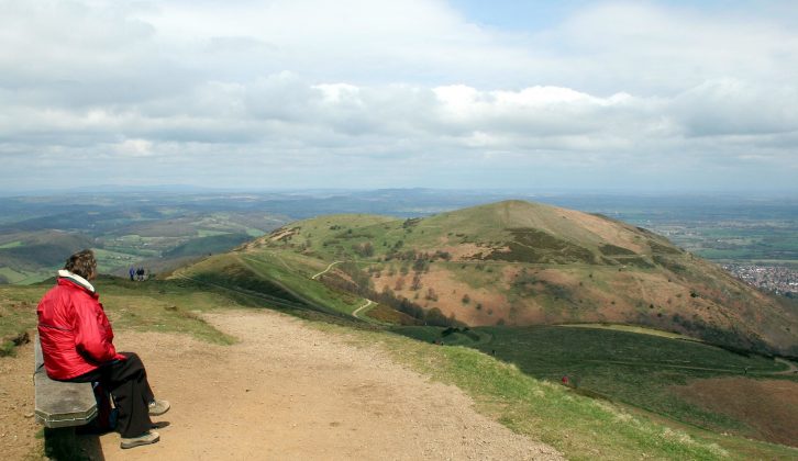 Enjoy stunning views from the Malvern Hills on your motorhome holidays in Central England