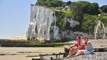 Visit Kent with your 'van and go to St Margaret's Bay, which lies at the foot of Dover's famous cliffs