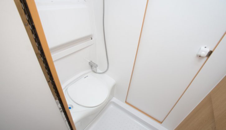 Washroom in the 2014 Vantage Ora camper
