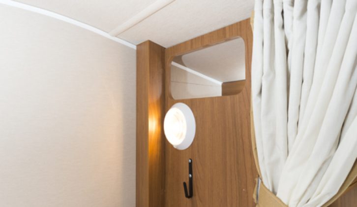 Double bed in the Tribute T-720, a six-berth budget motorhome