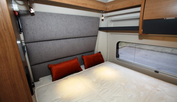 The fixed bed in the 2014 V-Line 620 is very comfortable for a camper