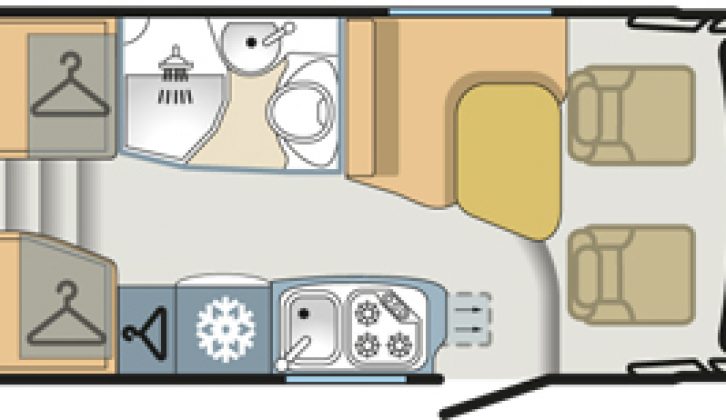 Hymer Exsis t-588 daytime floorplan