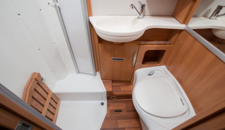 Hymer Exsis t-588 washroom reviewed by the experts at Practical Motorhome