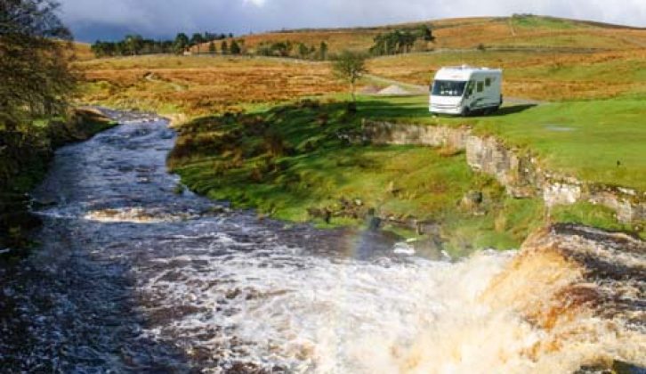 Pausing by the River Ure en route to Hawes on a motorhome holiday with a difference