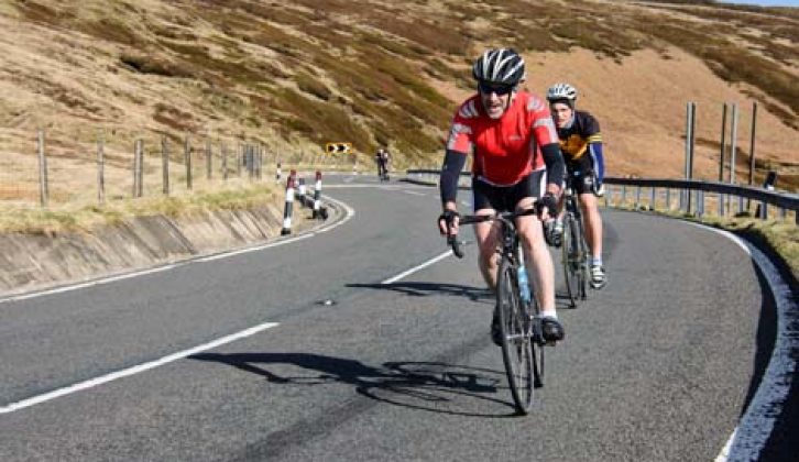 Some cyclists test themselves on the Tour de France Yorkshire route