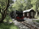 The train for Mount Snowdon stops at Beddgelert campsite
