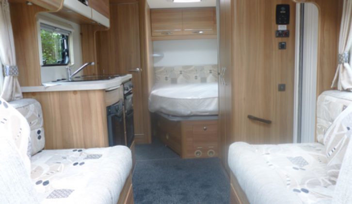 You can sleep four in this 'van, two in the fixed double and two in the double at the front, made in the sofa area
