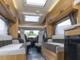 The skylight over the cab and lounge means there's a lovely, airy feeling inside this dealer special from Richard Baldwin Motorhomes