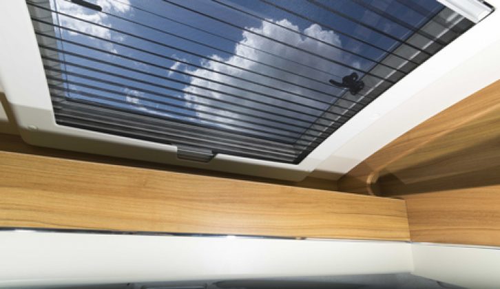 The Practical Motorhome reviewers were fans of the skylight in this Elddis Autoquest 155 based dealer special