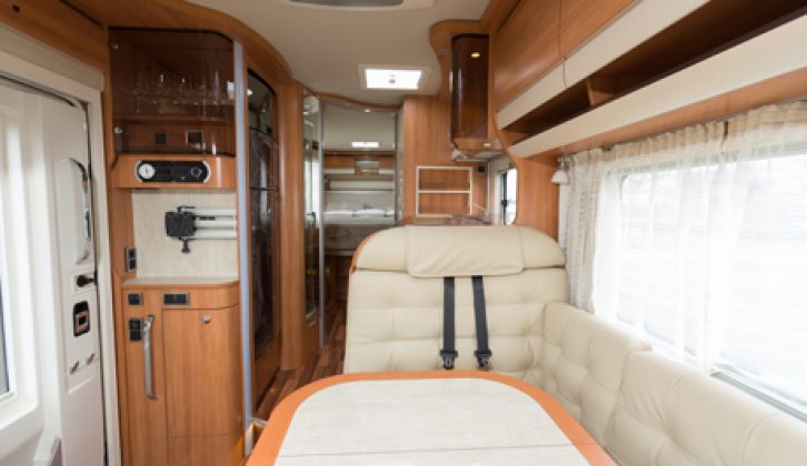 Practical Motorhome's review team was pleased to see that the Hymer B 798 SL's lounge will seat at least six