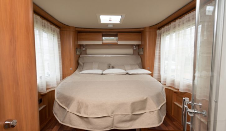 Read more about the 2.04m x 1.5m fixed double in the Practical Motorhome Hymer B 798 SL review