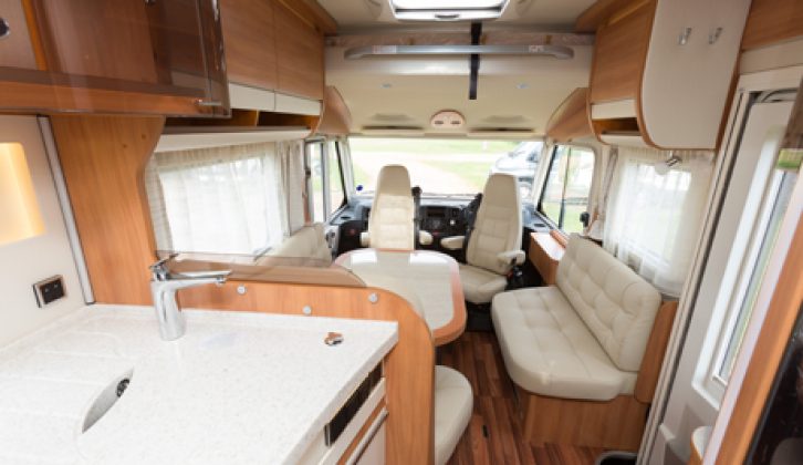 Learn more about the 2014 Hymer B 798 SL's leather upholstered lounge in the Practical Motorhome review