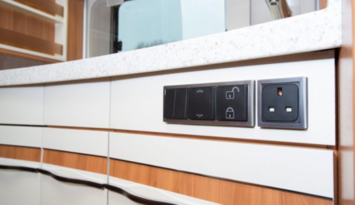 The kitchen units have central locking in the impressive 798 SL