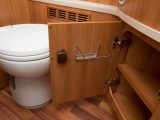 There is a clever device to dispense toilet roll in the Hymer B 798 SL's washroom