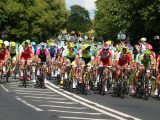 The brightly coloured peloton whizzes past – a super spectacle for cycling fans