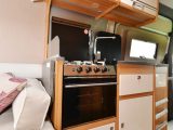 Practical Motorhome's Lunar Landstar RL review found that there's a good amount of worktop space in this van conversion's kitchen