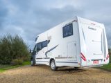 The motorhome sits low enough to not require a step, but there is a useful grab handle to ease access