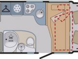 The sleeping accommodation in the Chausson Welcome 717 is easy to put in place