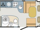 The Chausson Welcome 717's daytime floor plan