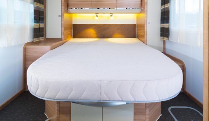 Adria's inclusion of an island bed means both people can access the washroom at night, without disturbing each other